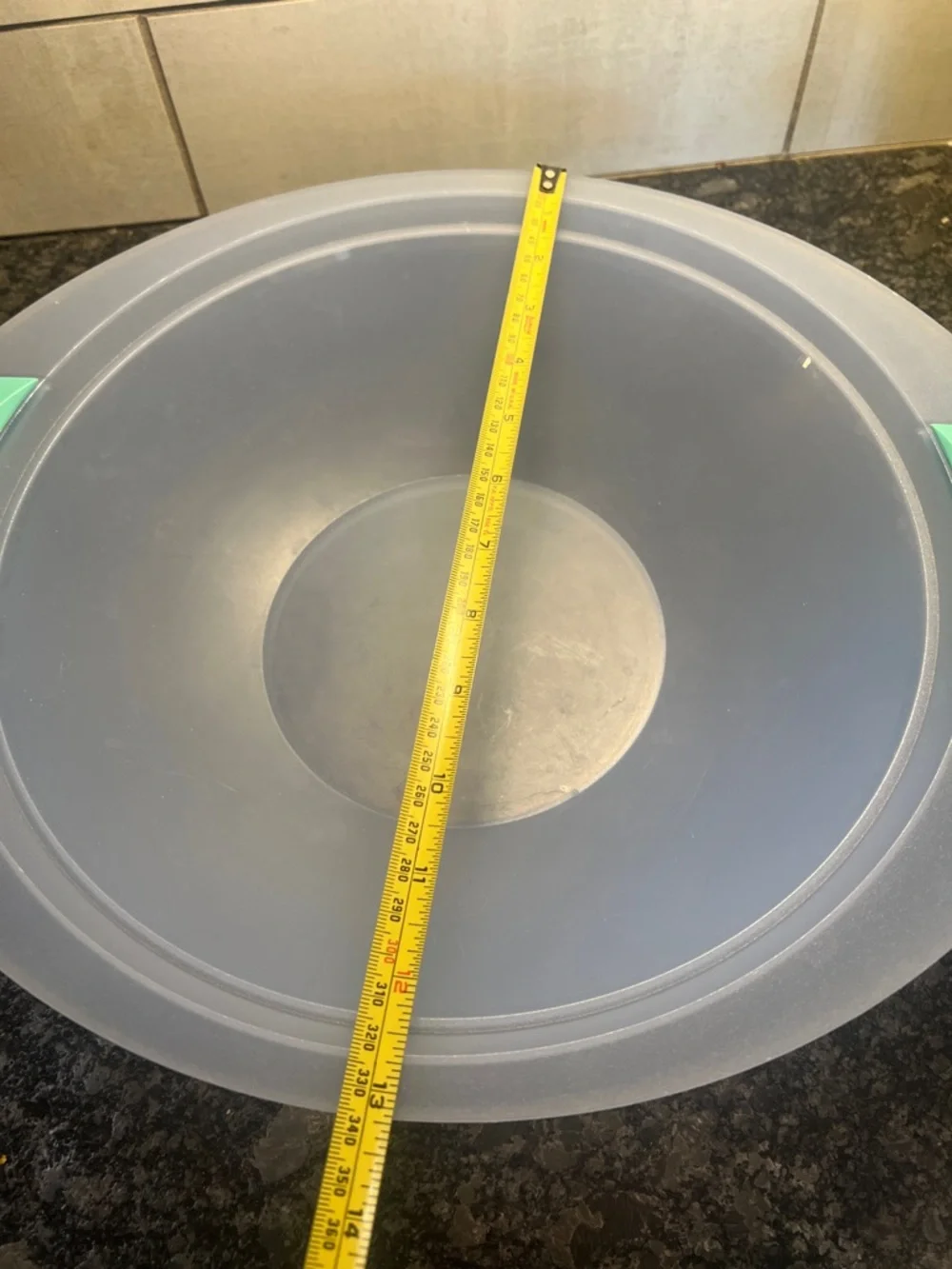 Vintage Tupperware Impressions Fruit or Salad Bowl Mint Grip Handles - 2.8 ltr
